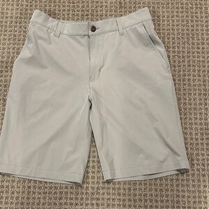 adidas Men's Light Gray Flat Front Shorts